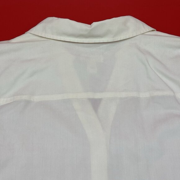 Chicos Stretch Secret Silk Size 0 / US Small Ecru Ivory Button Up Blouse Top NWT - Picture 8 of 8